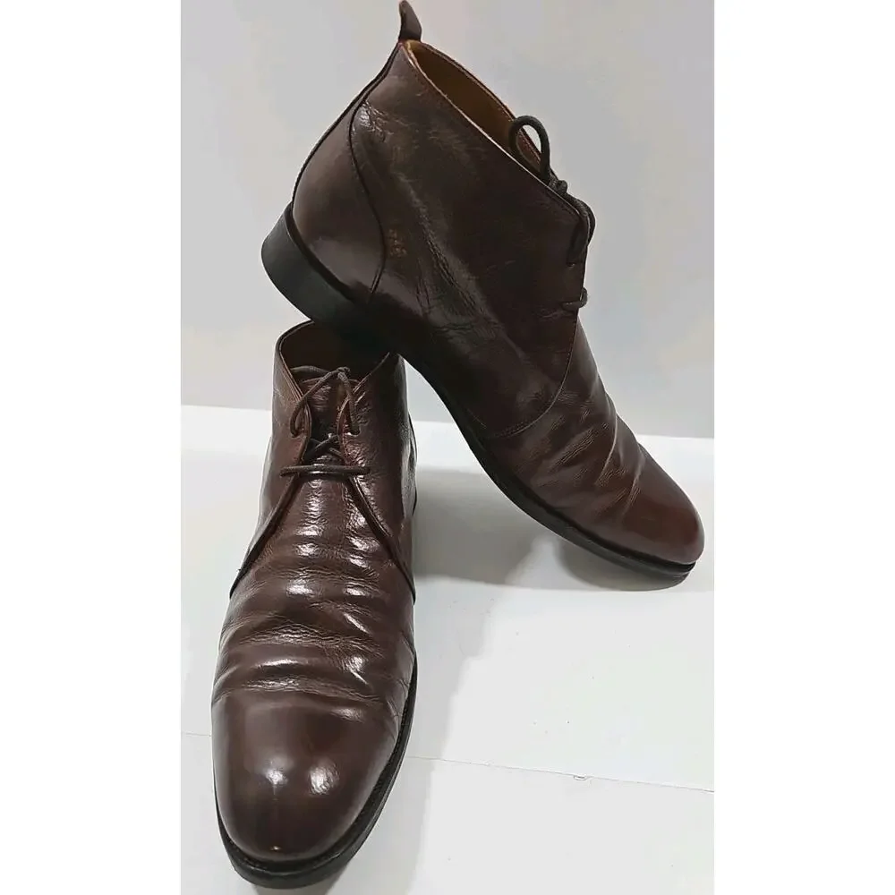 Bexley ~Men's Size 44 (US 10.5)~ Brown Leather Lace-Up Shoes 